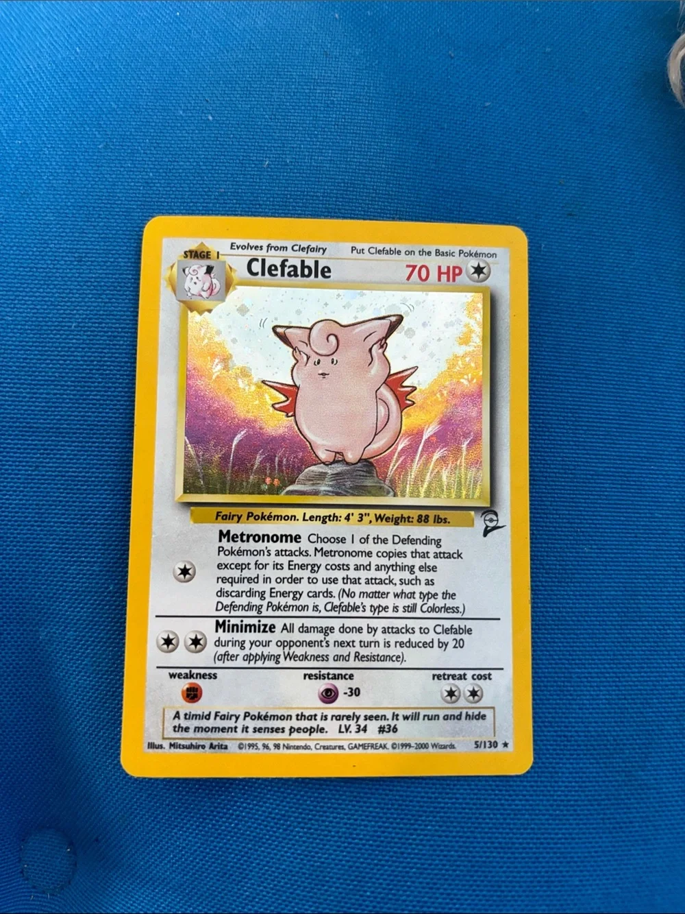 Pokémon Cards Clefable HP 70 1995,1996,1998 Shiny Common Pokemon NWOTS